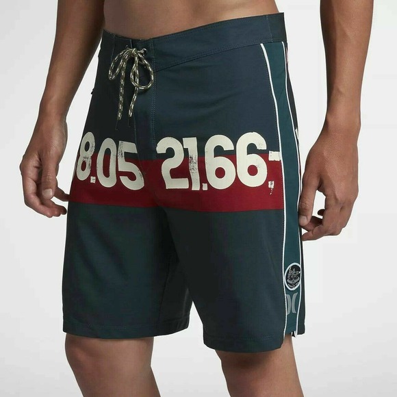 Hurley Men's John John Florence JJF IV Parallel Sea 19" Boardshorts - Picture 1 of 4